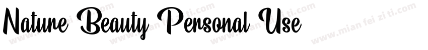 Nature Beauty Personal Use字体转换